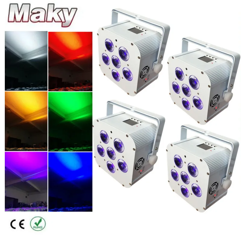 4 light carton Packing battery pack par light 6x18w 6in1 Battery