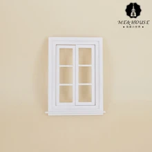Горячая кукольный дом Миниатюрный DIY деревянный материал окна ручной работы Классический створки