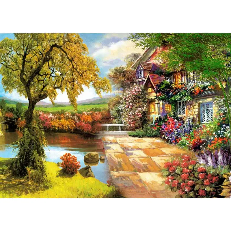 

5D DIY Diamond Painting Diamond Embroidery Landscape Spring Garden Painting Cross Stitch Rhinestone Mosaic Painting