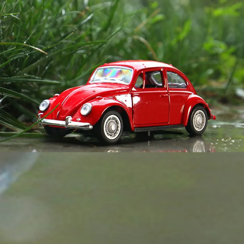 Высокая имитация Ретро Классический Volkswagen Beetle, 1:36 модели автомобилей из сплава, металлические литья под давлением, игрушка-автомобиль
