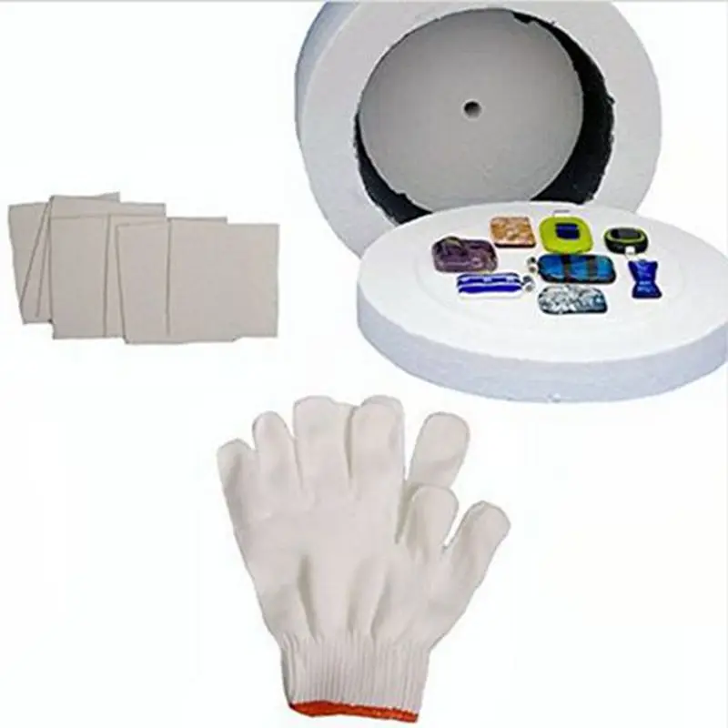 

Cheapest 3pcs Large Kiln kits-1 Large Microwave Kiln 1 Pair of Gloves and 10 Sheets of Kiln Paper