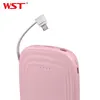 WST 10000mAh Portable batterie externe LED ultrafine lampe de poche téléphone Portable batterie externe intégré câble double USB Powerbank ► Photo 3/6