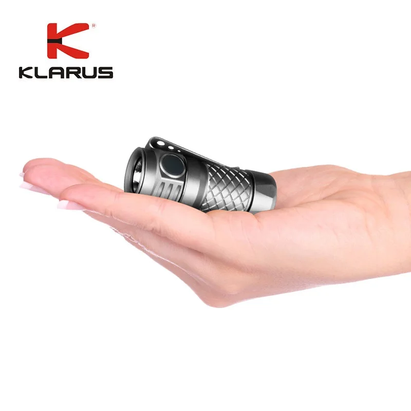 KLARUS Mi1C светодиодный фонарь Ti/Cu CREE XP-L HI V3 600LM мини титановый фонарь с 16340 литий-ионным перезаряжаемым аккумулятором для самообороны