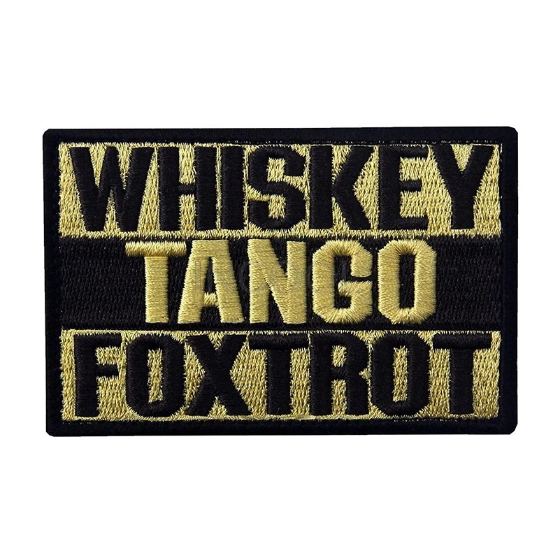 Embroidery Patch Funny Tactical Army Morale Patch Tango Foxtrot Emblem