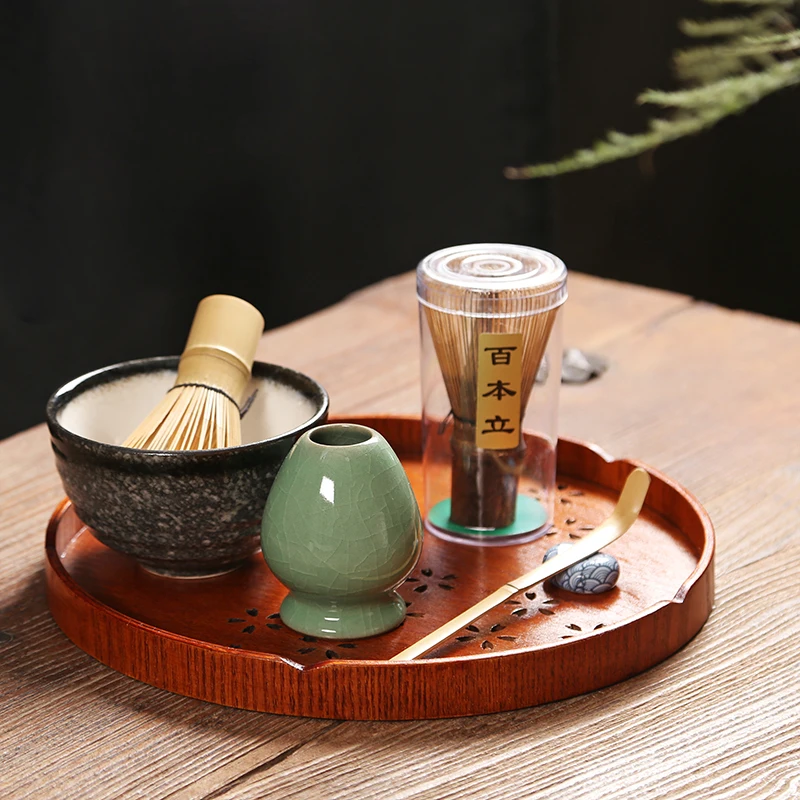Японская церемония матча костюм бамбуковый венчик Матча зеленый чай порошок Chasen инструмент шлифовальные кисти Чай Инструменты держатель аксессуары