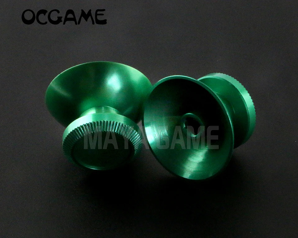

OCGAME 2pcs=1pair Aluminum Metal Joystick Cap Replacement Parts Thumbsticks Chrome Joystick Caps for PS4 Controller
