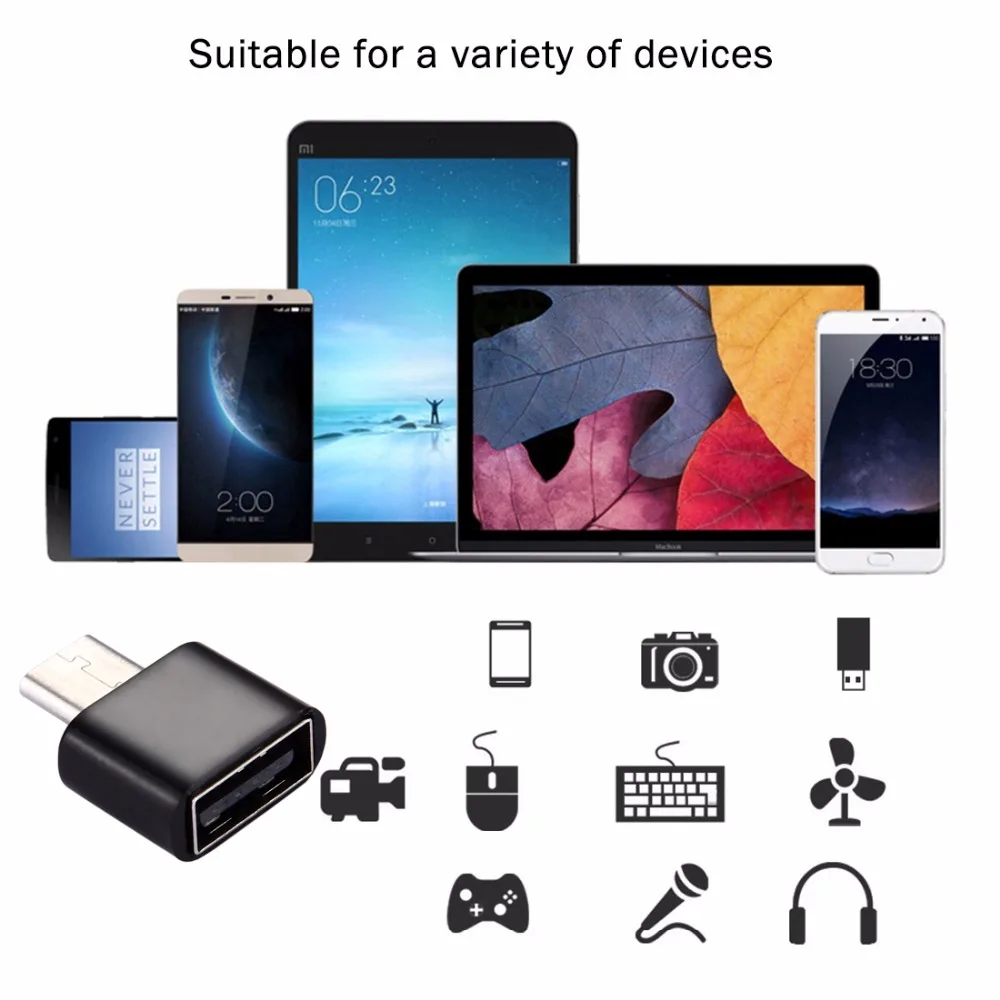

Plastic USB Type-C Male to USB 2.0 Female OTG Data Transmission Charging Adapter, For Galaxy S8 / LG G6/ Huawei P10/ Xiaomi Mi 6