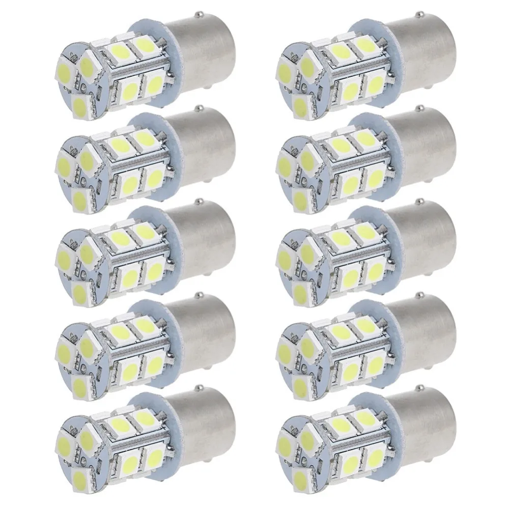 10 шт. 13SMD 5050 6500 K 1156 12 V автомобильный светодиодный сигнал поворота белый супер яркий сменный светодиодный фонарь для фар мигающий стоячий хвост