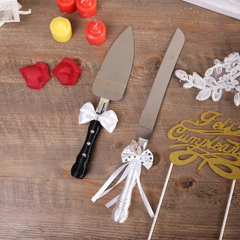 

Hot SellingPersonalized Bow-knot Wedding Cake Knife and Serving Set