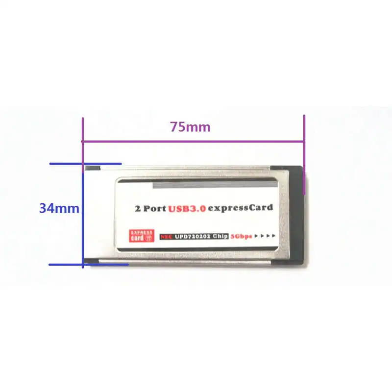 Высокоскоростной 2 портовый Скрытый внутри USB 3 0 Usb3.0 до Expresscard 34 мм адаптер для