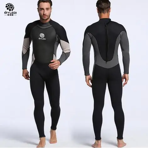 

3mm Neoprene Men Wetsuit Stretch Back-Zip Warm Wet Suit Scuba Surf Diving S-2XL