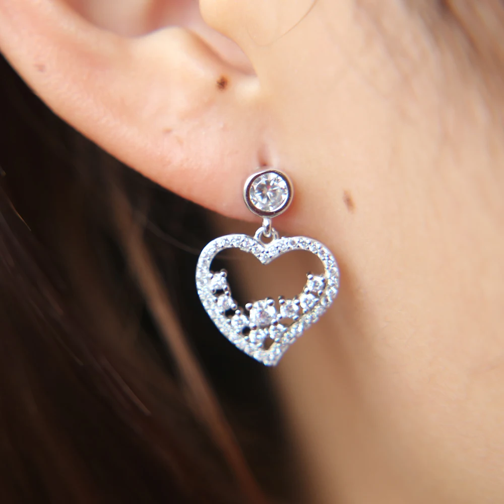 Pendientes Mujer Earings Earring Valentine Wedding Gift Luxury Sparking Bling Aaa Cubic Zirconia 925 Silver Dangle Earirng (8)