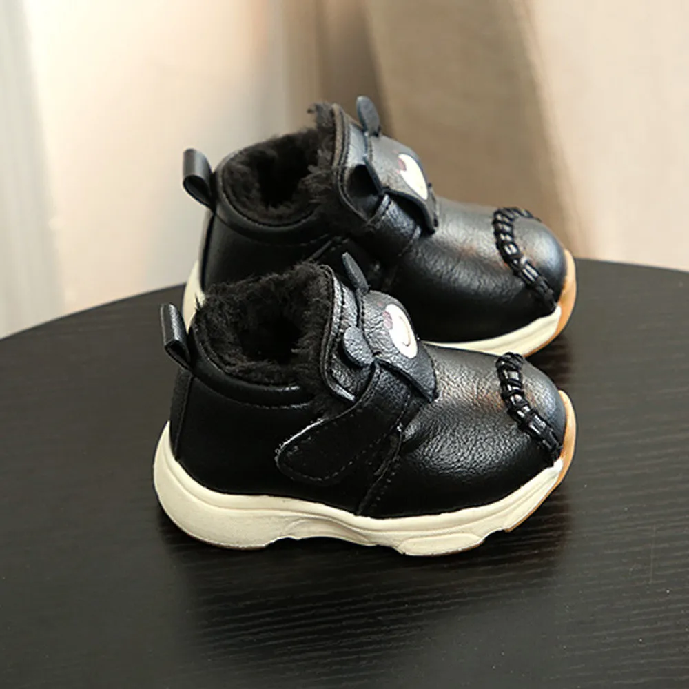

TELOTUNY Baby Fashion Sneaker Child Girls Boys Cartoon Casual Warm Print Anti-slip Shoes PU leather Fashion Anti-slip S3FEB26