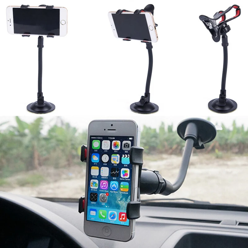 

Clip Folder Flexible Holder GPS Navigation Use Adhesive Bracket Mount Phone Holder Long Arm Windshield Car Phone Holder