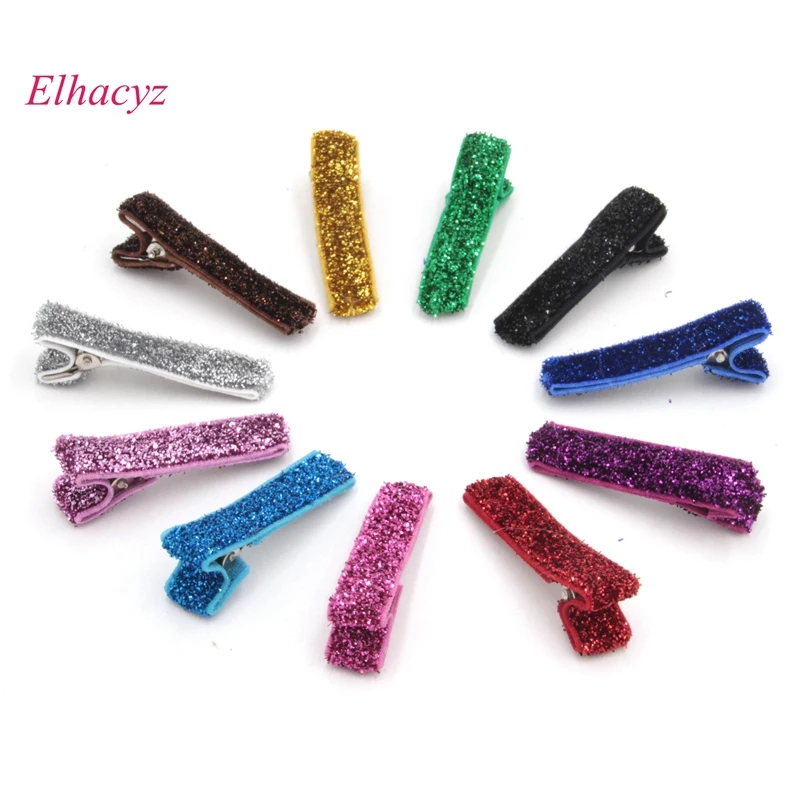 11pcs/lot 45mm Small Cute Solid Hairclip Whole Wrapped Safety Hair
