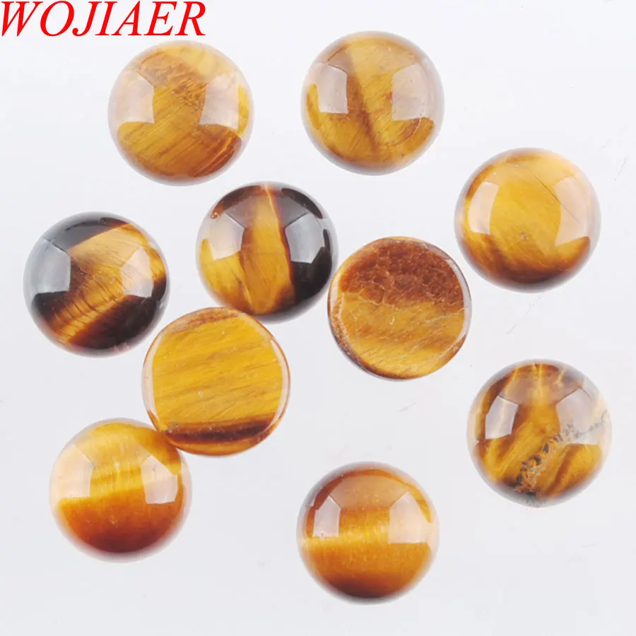 Tigers Eye PU3171 WOJIAER натуральные декоративные камни круглые кабошон кабина без отверстия 8x4 мм для изготовления ювелирных изделий 10 шт. PBU315 - Цвет: Tigers Eye PU3171