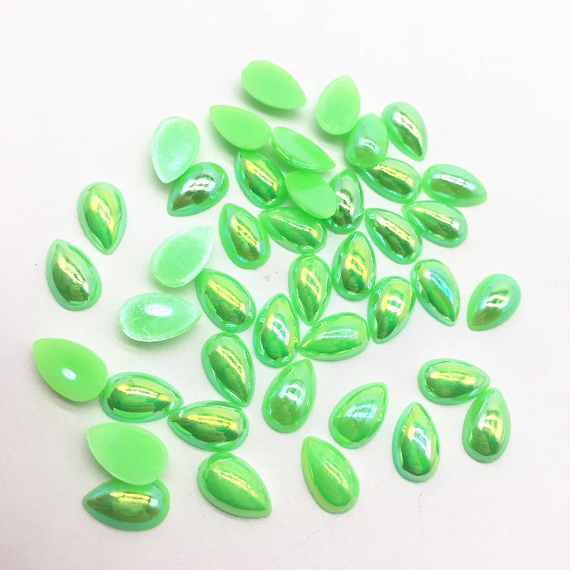 6x10/8x12/10x14/13x18mm Flatback Half Teardrop Shape Plastic ABS Imitation Pearl Beads For Jewelry Craft Scrapbook Decoration