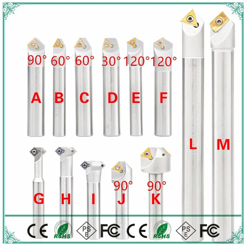 Полный спектр фрезерный станок с ЧПУ Токарный нож для снятия фаски двойной угол 60 градусов 90 градусов 120 градусов 30 градусов 1 шт