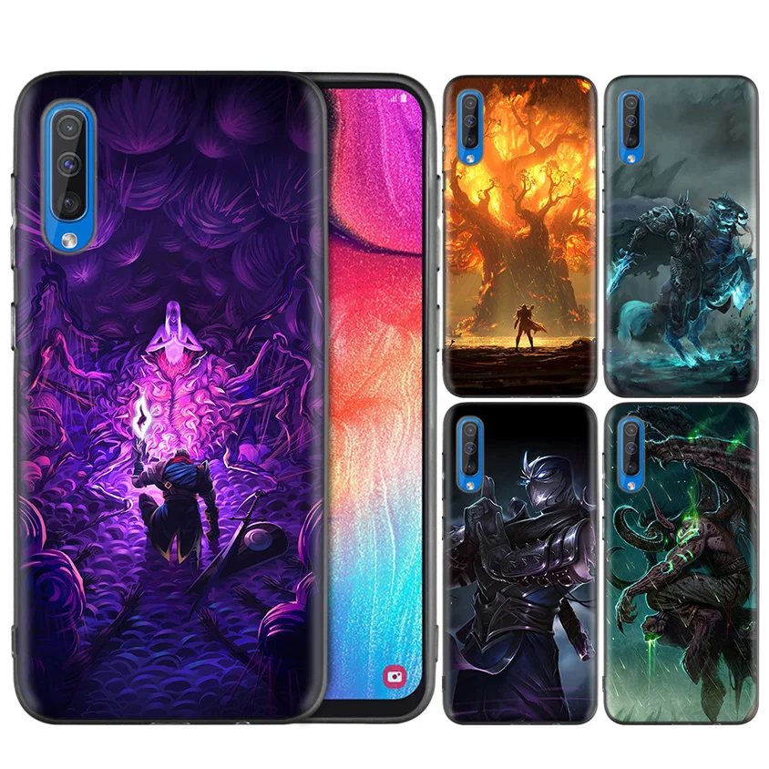 

Black Dark Silicone Case for Samsung Galaxy A50 A30 A10 M30 Cases Cover Shell Coque World of Warcraft