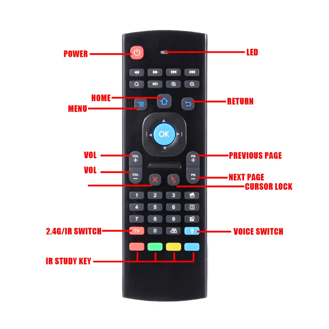 MX3 Air mouse 2,4 ГГц Беспроводная клавиатура Пульт дистанционного управления умный голосовой пульт дистанционного управления для ПК Android tv Box
