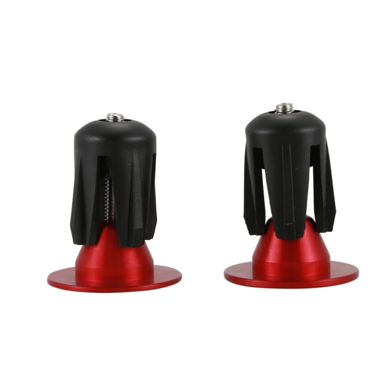 MEROCA 1 Pair Aluminum Bike Bicycle Handlebar Grips Cap Plug Handle Bar Caps End Plugs - Цвет: Reddish black