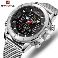 NAVIFORCE Watch Men Military Sport Quartz Watches Top Luxury Brand Men's Stainless Steel Waterproof LED Digital Male Clock Gift