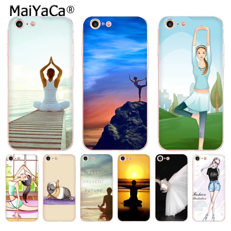 MaiYaCa Девушка Йога уникальный дизайн высокое качество чехол для телефона iPhone 8 7 6 6S