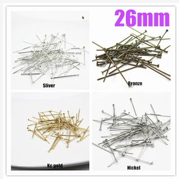 

200 pcs 26mm jewelry findings Flat Head Pins Jewelry Findings Wholesale