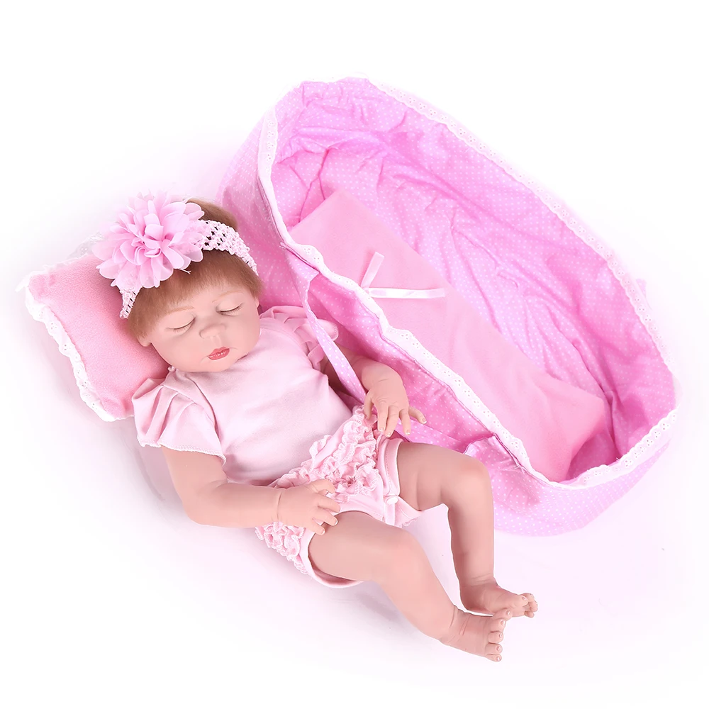 NPKDOLL 22 дюймов новая мода всего тела виниловая Новорожденные куклы спальный