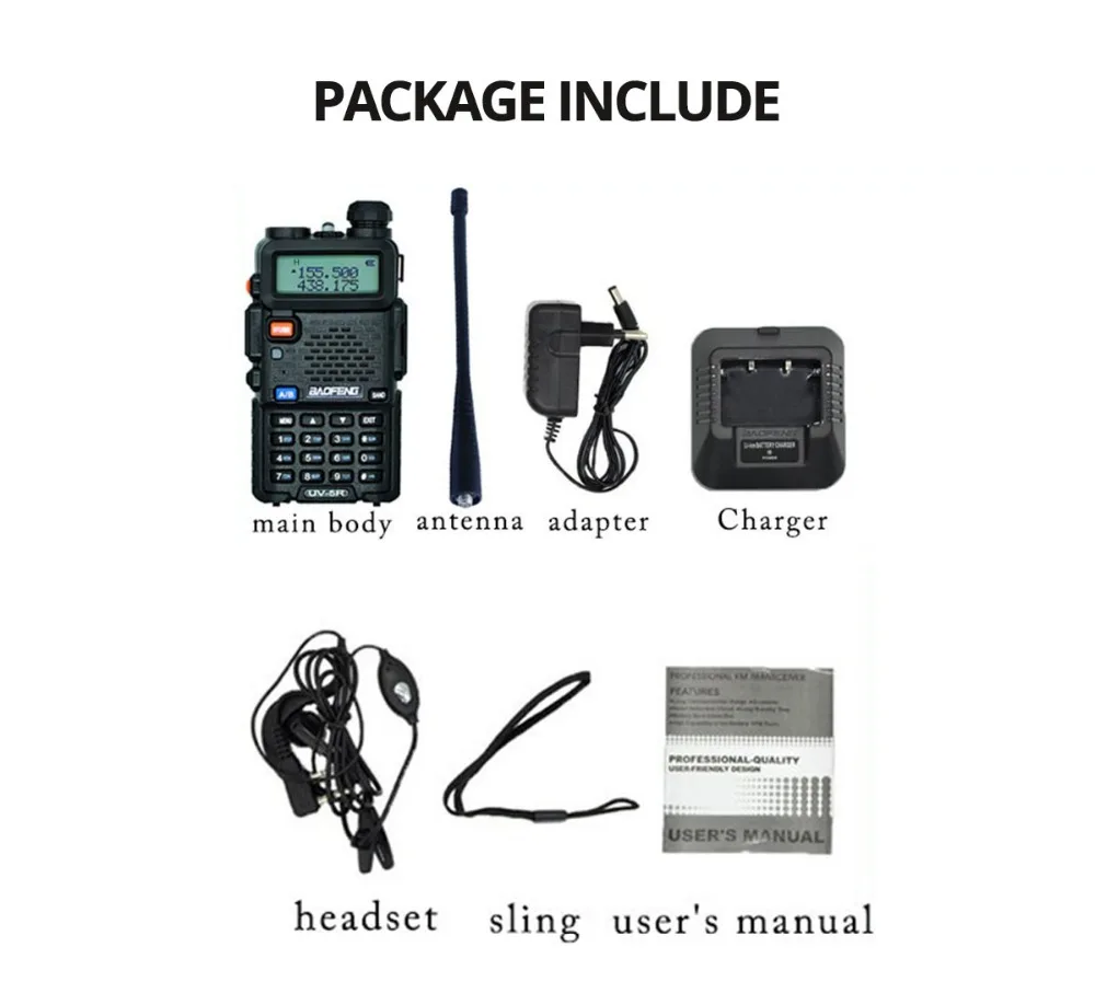 Baofeng UV 5R 8 Вт рация Ver BFP3 23 двухдиапазонный PTT CB радио 128CH VOX фонарик Портативный Ham