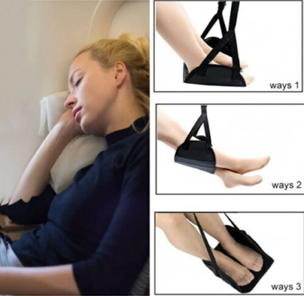 Удобная вешалка для путешествий самолет подставка для ног гамак Сделано с премиум пены памяти ног