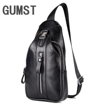 GUMST Мужская Мода Из Искусственной ПУ-кожи в стиле ретро для отдыха сумка через плечо для путешествий сумка Водонепроницаемый одежда нагрудный карман