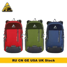 KIMLEE Outdoor Backpack Camping Bag Waterproof Hiking Rucksack Travel Back Pack with Whistle and Water Bag Hole For Women Men