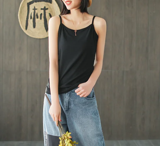 

Spring vest Women Fashion Loose Cute Tops New Female Brierf Solid color Mori girl vest 2019 Casual Tops