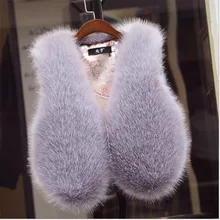 Vogue new fund 2016 Autumn And Winter Fur Coat Imitation Rabbit Hair Short V-neck Vests Ms. Maomao Vest Tank Top Coat