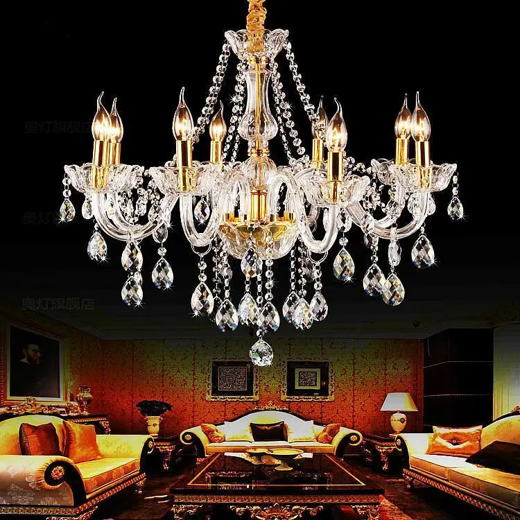 

Luxry Glass crystal chandeliers, chrome or gold finish chandeliers , E14 lamp holders pendant lamp,110-120V,220-240V