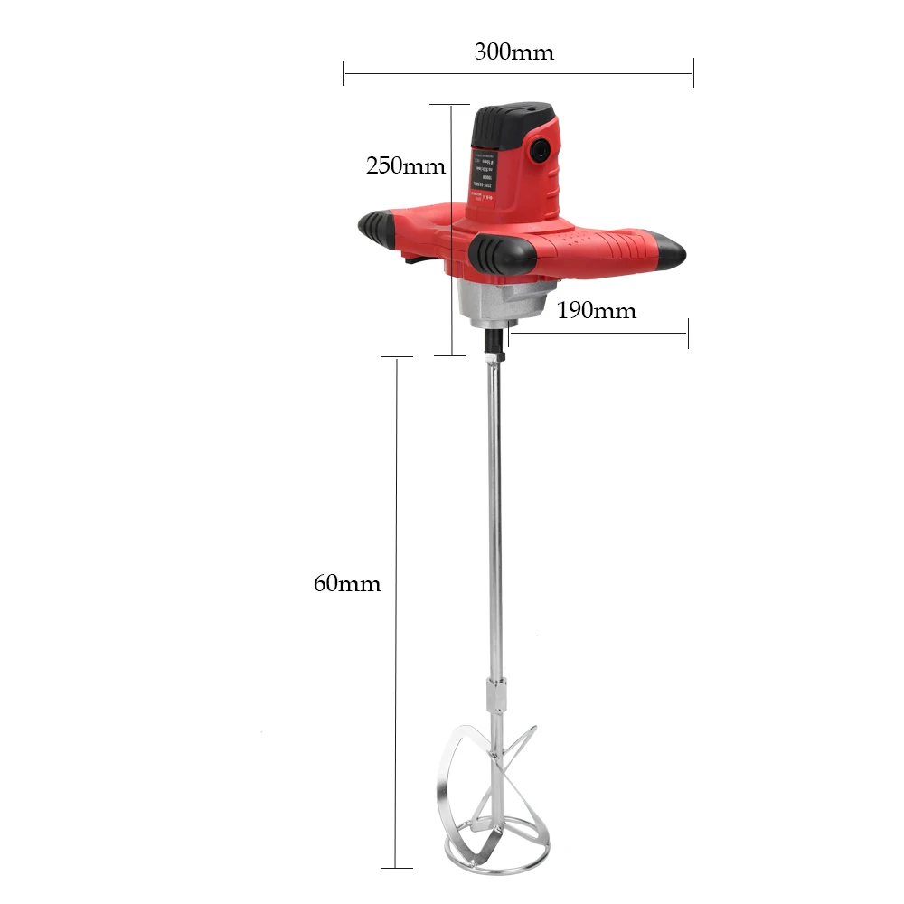 Миксер с двойной ручкой Электрический контроль скорости 930 об/мин миксер краска цементная штукатурка раствор покрытие шпатлевка смеситель для сыпучих материалов