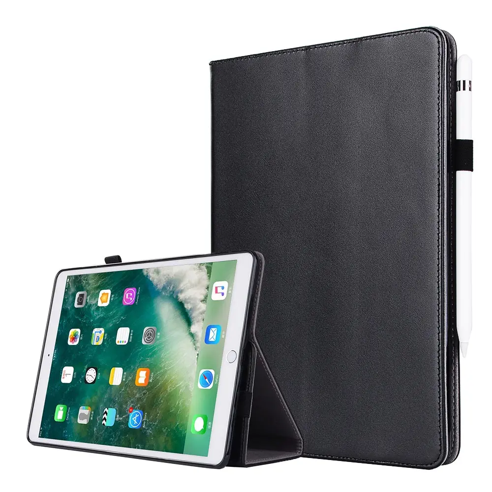 Для iPad 9," смарт-чехол для планшета роскошный Складной футляр из натуральной кожи+ ремешок на руку+ слоты для карт+ держатель для карандашей - Цвет: 2