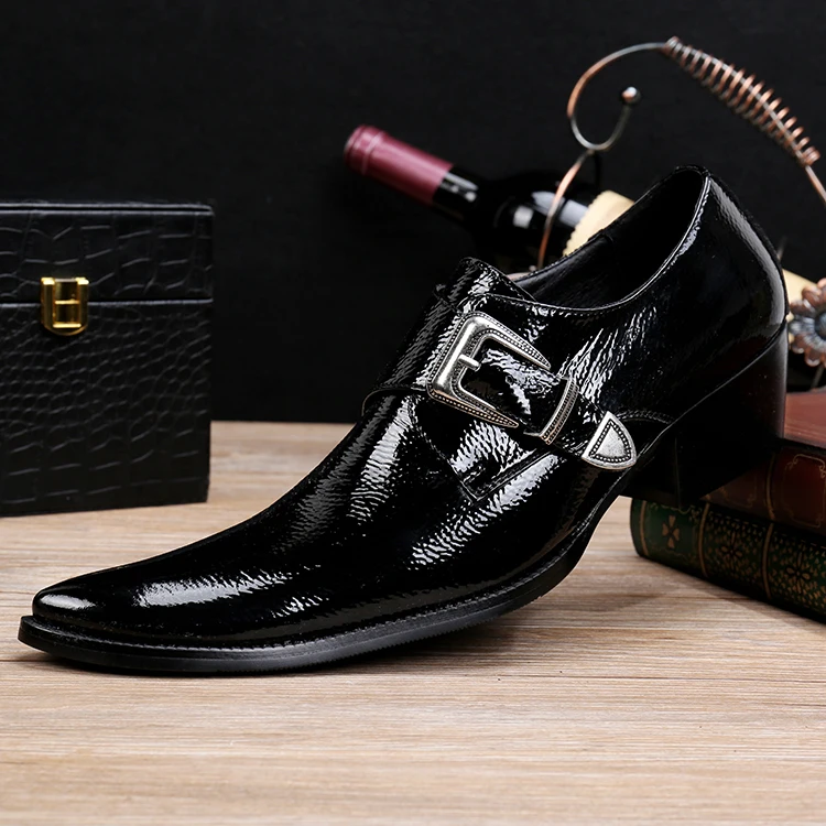 Choudory/Chaussures Hommes Мужская обувь натуральная кожа Обувь на высоком каблуке черные туфли для выпускного торжественное платье свадебные туфли-Прямая поставка с фабрики