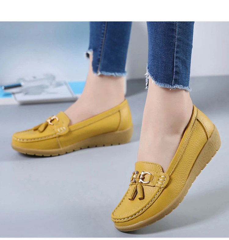 Women's Elegant Moccains Shoes Yellow