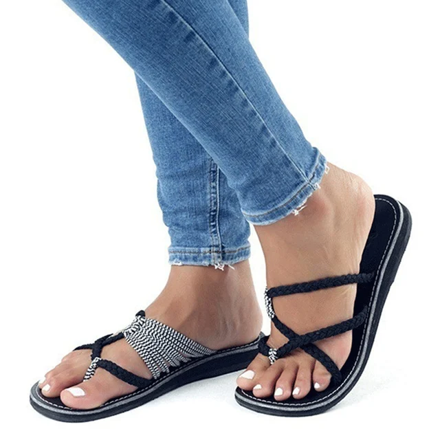 Women Sandals Size 35-43 Summer Shoes Woman Mix Color Flip Flops 2018 New Summer Female Shoes Beach Flat Sandals Zapatos Mujer