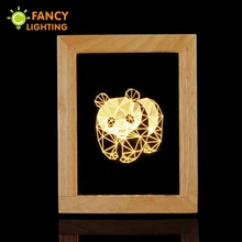 3D мультяшная прикроватная лампа панда настольная лампа Новинка Ночной светильник для детей деревянная кровать лампа для дома/спальни/подарка/детей tafellamp