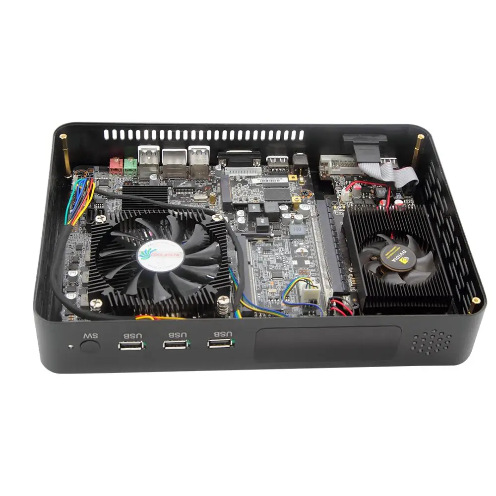 Четырехъядерный процессор Intel i3 8100 HTPC Mini Pc с HDMI DVI 4K игровой компьютер поддержкой 2G