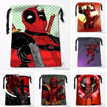 Custom Cool Logo Deadpool Drawstring Bags Travel Storage Mini Pouch Swim Hiking Toy Bag Size 18x22cm#0412-04-228