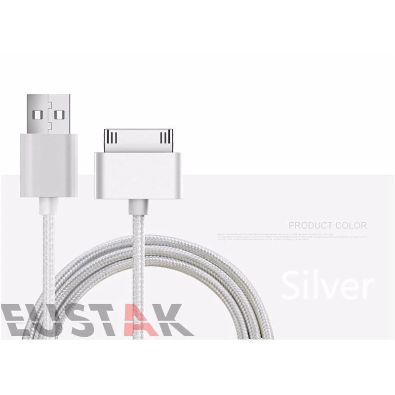 Eustak 1 м 30 Pin USB кабель для зарядки данных для iphone 4 кабель для зарядки USB кабель для быстрой зарядки для iphone 4s 4 iPad 2 3 IPOD зарядное устройство