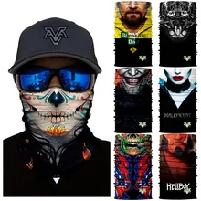 3D бесшовная Балаклава комиксов маска для лица на открытом воздухе утепленной шеей, волшебная Для женщин Buff Бандана Охота лыжные костюмы на Хэллоуин, магические банданы шарф