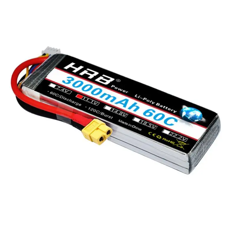 3S 3000mah 60C XT60 Распродажа аккумулятор hrb Lipo 2 S 3 S 4S 5S 6 S 7,4 V 11,1 V 14,8 V 1500 mah 2200 mah 3300 mah 4200 mah 5000 mah 5200 mah 6000 mah Батарея - Цвет: 3S 3000mah 60C XT60