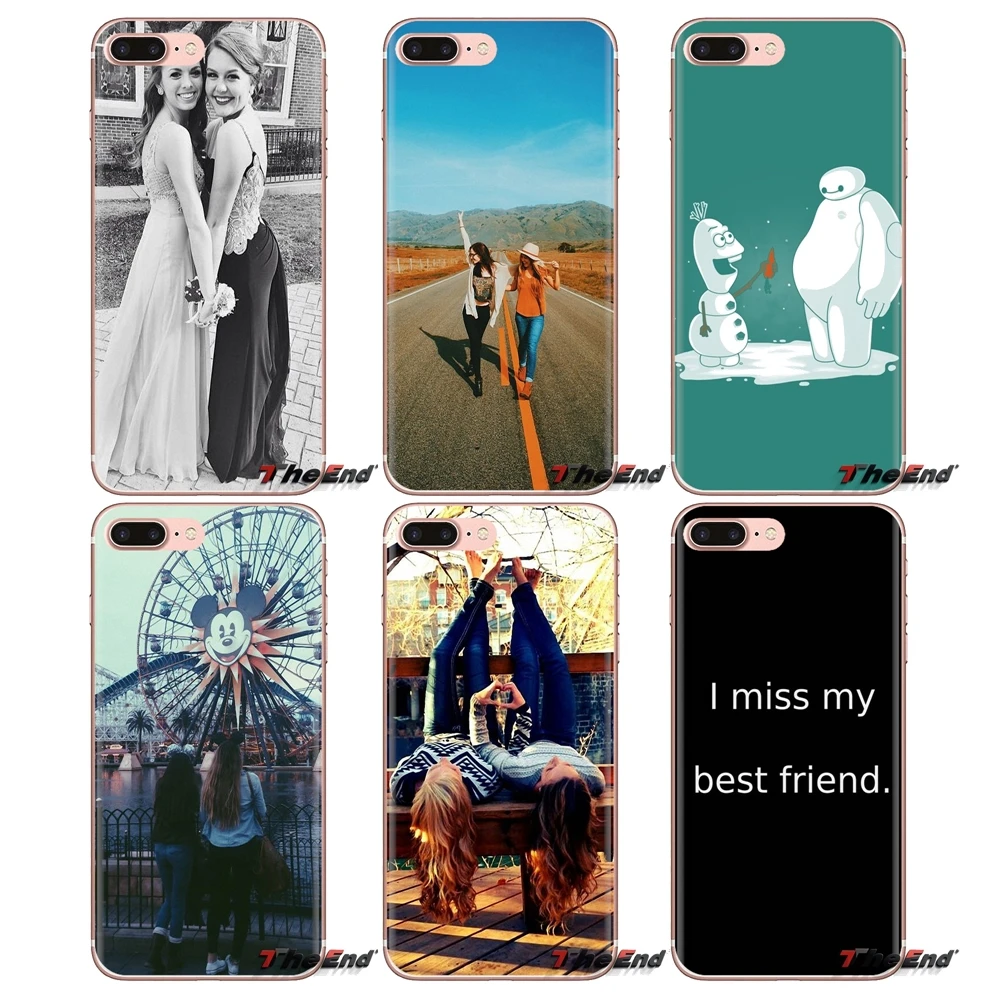 Мягкий прозрачный чехол для Samsung Galaxy A3 A5 A7 A9 A8 Star A6 Plus 2018 2015 2016 2017 Best Friends Forever BFF |