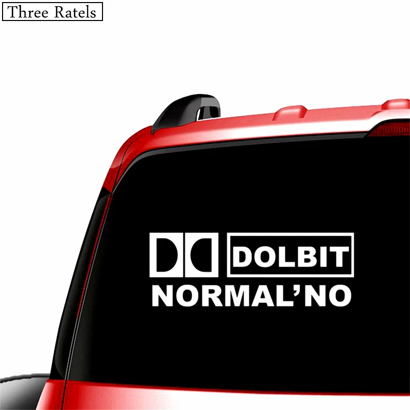 Three Ratels TZ-022 27.5*10cm vinyl decal removable car stickers DOLBIT NORMAL'NO car styling without background