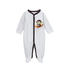 Newborn Baby Rompers 2016 Autumn Boys Long Sleeve Soft Cotton Character Printed Jumpsuits & Rompers Children Climbing Clothing